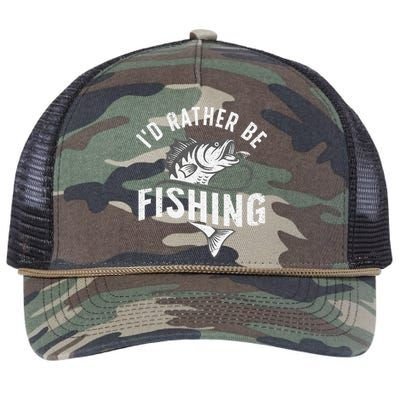 Funny Fishing Novelty Design For Fish Lovers Retro Rope Trucker Hat Cap