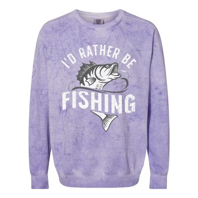 Funny Fishing Novelty Design For Men Women Fish Lovers Colorblast Crewneck Sweatshirt