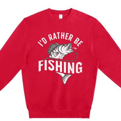 Funny Fishing Novelty Design For Men Women Fish Lovers Premium Crewneck Sweatshirt