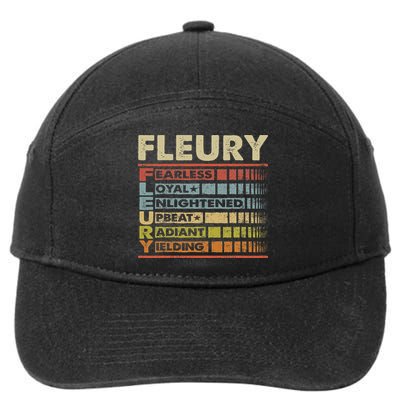 Fleury Family Name, Last Name Fleury 7-Panel Snapback Hat