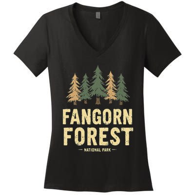 Fangorn Forest National Park Bookworms Saying Women's V-Neck T-Shirt