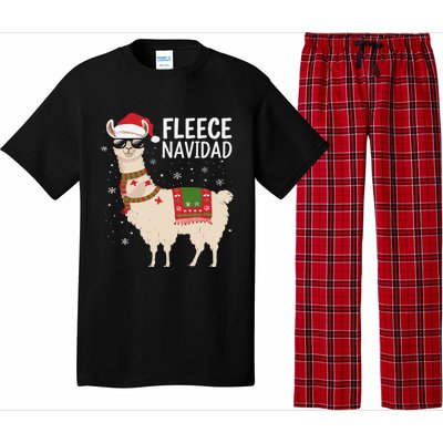 Fleece Feliz Navidad Cute Llama Christmas Pajama Set