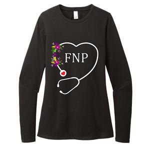 Fnp Family Nurse Practitioner Floral Heart Stethoscope Gift Womens CVC Long Sleeve Shirt