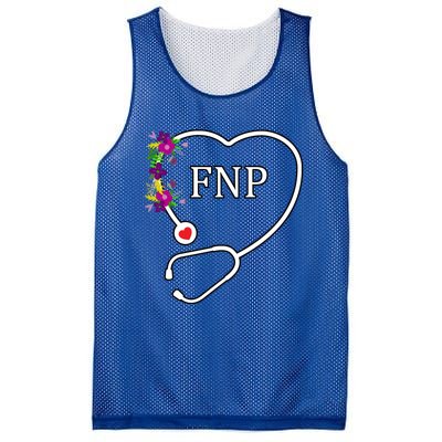 Fnp Family Nurse Practitioner Floral Heart Stethoscope Gift Mesh Reversible Basketball Jersey Tank