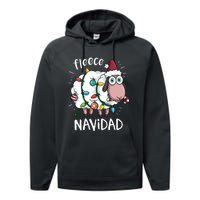 Fleece Feliz Navidad Funny Cute Sheep Christmas Sweatshirt Performance Fleece Hoodie