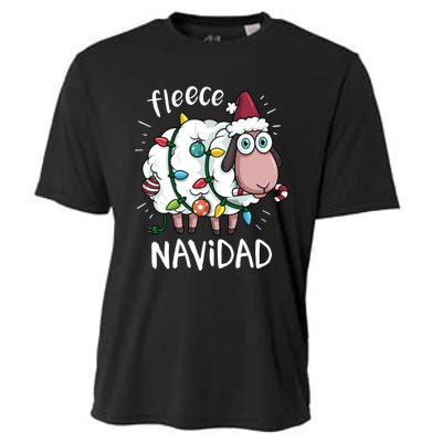 Fleece Feliz Navidad Funny Cute Sheep Christmas Sweatshirt Cooling Performance Crew T-Shirt