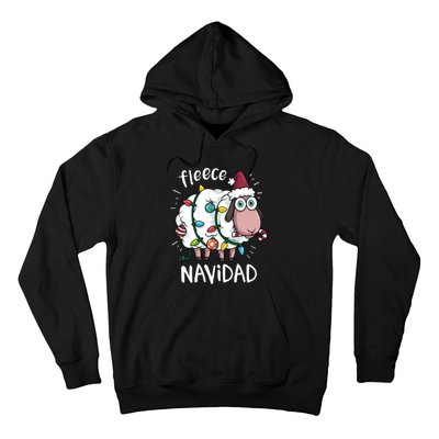 Fleece Feliz Navidad Funny Cute Sheep Christmas Sweatshirt Hoodie