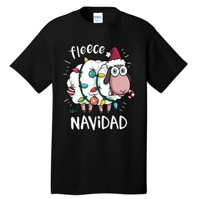 Fleece Feliz Navidad Funny Cute Sheep Christmas Sweatshirt Tall T-Shirt