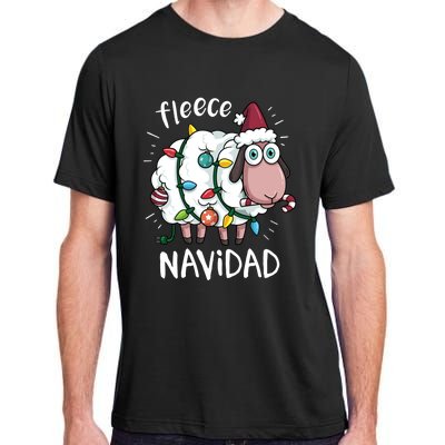 Fleece Feliz Navidad Funny Cute Sheep Christmas Sweatshirt Adult ChromaSoft Performance T-Shirt