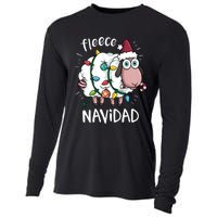 Fleece Feliz Navidad Funny Cute Sheep Christmas Sweatshirt Cooling Performance Long Sleeve Crew