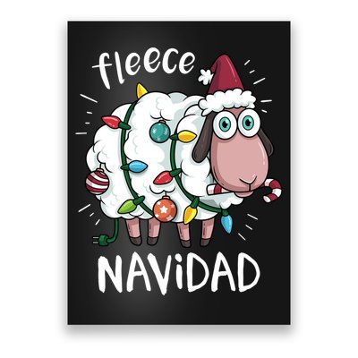 Fleece Feliz Navidad Funny Cute Sheep Christmas Sweatshirt Poster
