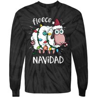 Fleece Feliz Navidad Funny Cute Sheep Christmas Sweatshirt Tie-Dye Long Sleeve Shirt