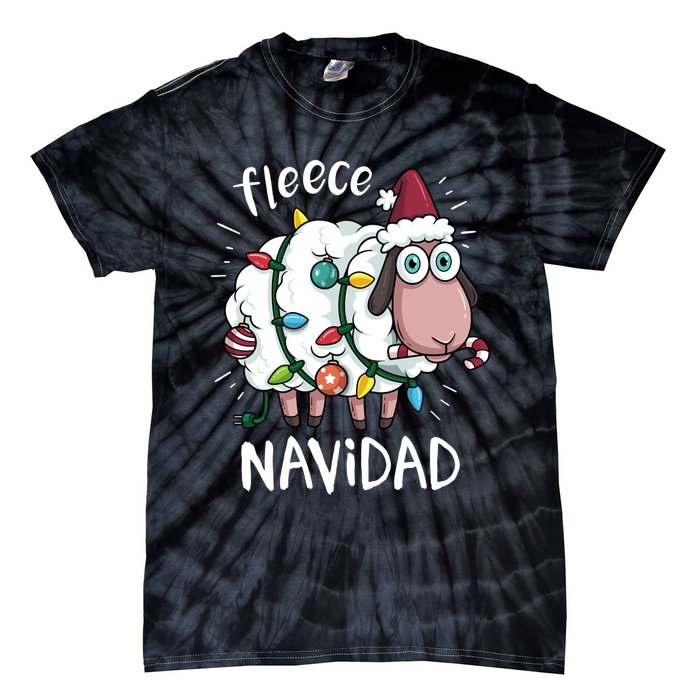 Fleece Feliz Navidad Funny Cute Sheep Christmas Sweatshirt Tie-Dye T-Shirt