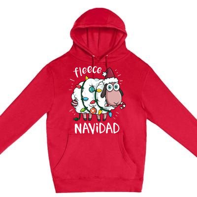 Fleece Feliz Navidad Funny Cute Sheep Christmas Sweatshirt Premium Pullover Hoodie