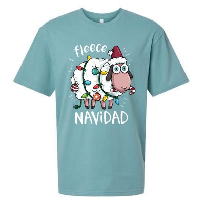 Fleece Feliz Navidad Funny Cute Sheep Christmas Sweatshirt Sueded Cloud Jersey T-Shirt