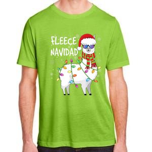 Fleece Feliz Navidad Llama Christmas Adult ChromaSoft Performance T-Shirt