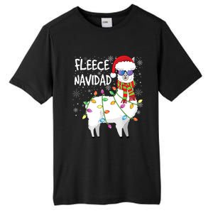 Fleece Feliz Navidad Llama Christmas Tall Fusion ChromaSoft Performance T-Shirt