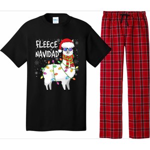 Fleece Feliz Navidad Llama Christmas Pajama Set