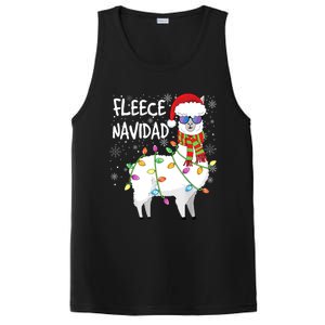 Fleece Feliz Navidad Llama Christmas PosiCharge Competitor Tank