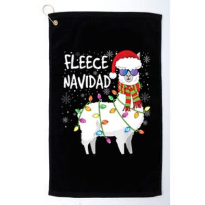 Fleece Feliz Navidad Llama Christmas Platinum Collection Golf Towel