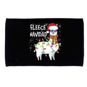 Fleece Feliz Navidad Llama Christmas Microfiber Hand Towel