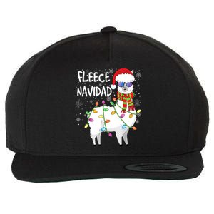 Fleece Feliz Navidad Llama Christmas Wool Snapback Cap