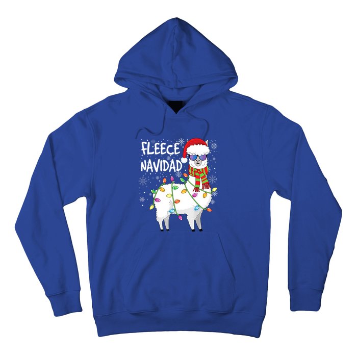 Fleece Feliz Navidad Llama Christmas Hoodie