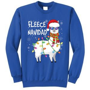 Fleece Feliz Navidad Llama Christmas Sweatshirt