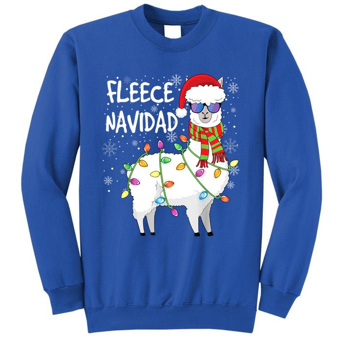 Fleece Feliz Navidad Llama Christmas Sweatshirt