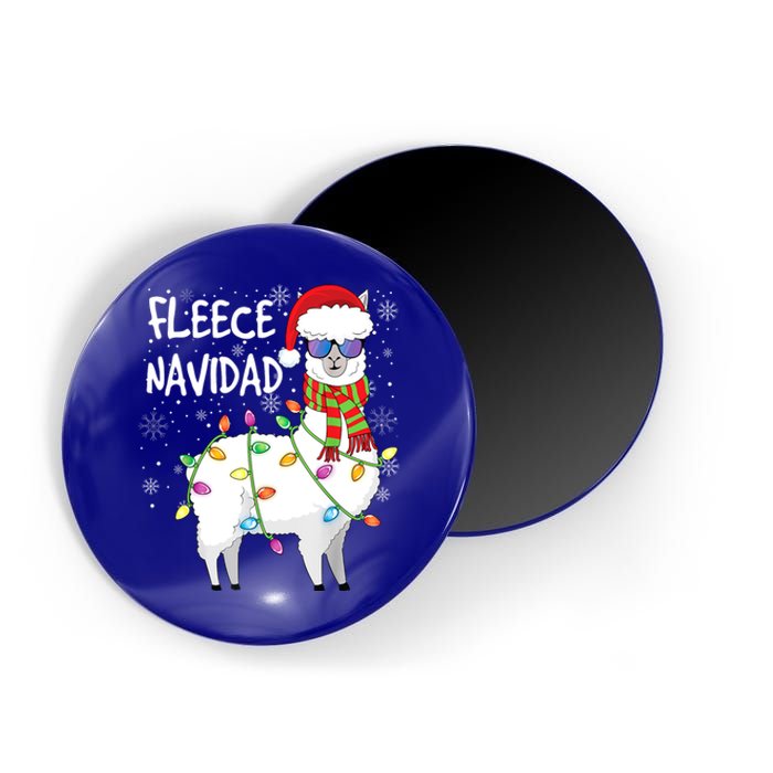 Fleece Feliz Navidad Llama Christmas Magnet