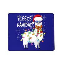 Fleece Feliz Navidad Llama Christmas Mousepad