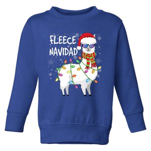 Fleece Feliz Navidad Llama Christmas Toddler Sweatshirt