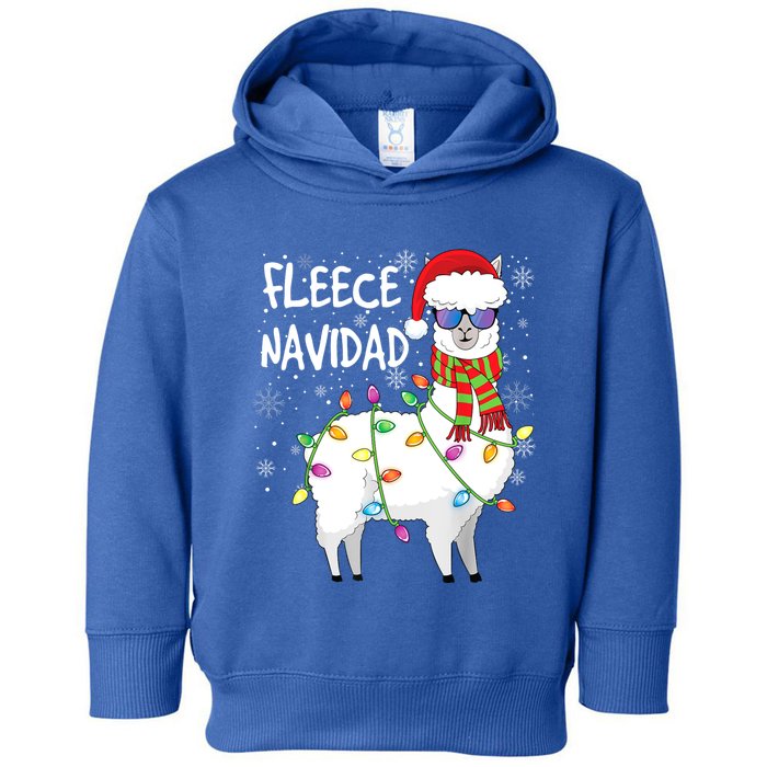 Fleece Feliz Navidad Llama Christmas Toddler Hoodie