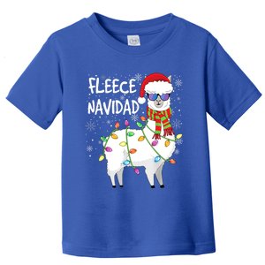 Fleece Feliz Navidad Llama Christmas Toddler T-Shirt