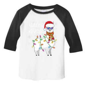 Fleece Feliz Navidad Llama Christmas Toddler Fine Jersey T-Shirt