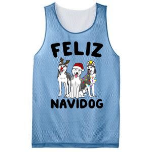 Funny Feliz Navidog Husky Dog Lover Gift Christmas Gift Mesh Reversible Basketball Jersey Tank