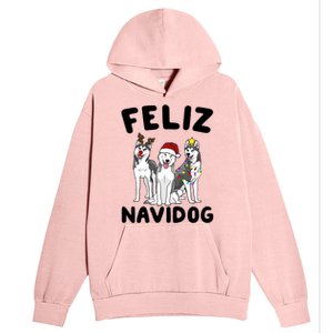 Funny Feliz Navidog Husky Dog Lover Gift Christmas Gift Urban Pullover Hoodie