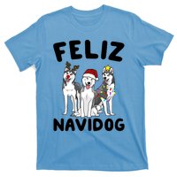 Funny Feliz Navidog Husky Dog Lover Gift Christmas Gift T-Shirt