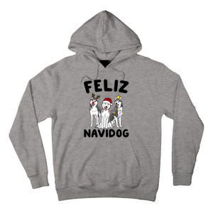 Funny Feliz Navidog Husky Dog Lover Gift Christmas Gift Tall Hoodie