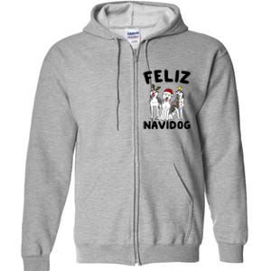 Funny Feliz Navidog Husky Dog Lover Gift Christmas Gift Full Zip Hoodie