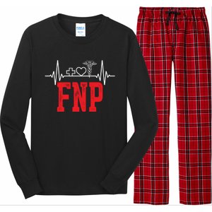 Fnp Family Nurse Practitioner Research Funny Nursing Cute Gift Long Sleeve Pajama Set