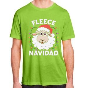 Fleece Feliz Navidad Cute Shee.P Christmas Adult ChromaSoft Performance T-Shirt