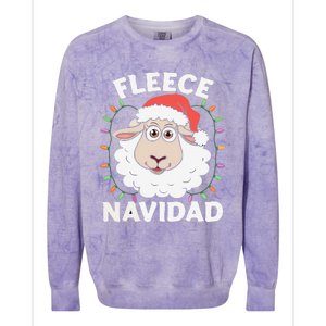 Fleece Feliz Navidad Cute Shee.P Christmas Colorblast Crewneck Sweatshirt