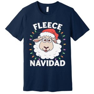 Fleece Feliz Navidad Cute Shee.P Christmas Premium T-Shirt