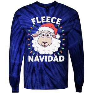 Fleece Feliz Navidad Cute Shee.P Christmas Tie-Dye Long Sleeve Shirt