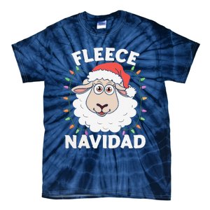 Fleece Feliz Navidad Cute Shee.P Christmas Tie-Dye T-Shirt