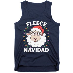 Fleece Feliz Navidad Cute Shee.P Christmas Tank Top