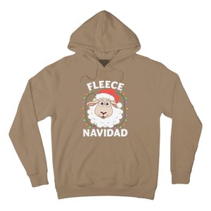 Fleece Feliz Navidad Cute Shee.P Christmas Hoodie