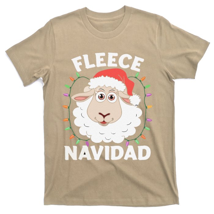 Fleece Feliz Navidad Cute Shee.P Christmas T-Shirt