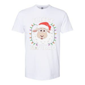 Fleece Feliz Navidad Cute Shee.P Christmas Softstyle CVC T-Shirt